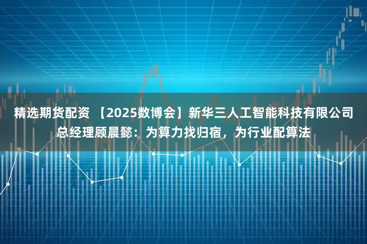 精选期货配资 【2025数博会】新华三人工智能科技有限公司总经理顾晨懿：为算力找归宿，为行业配算法